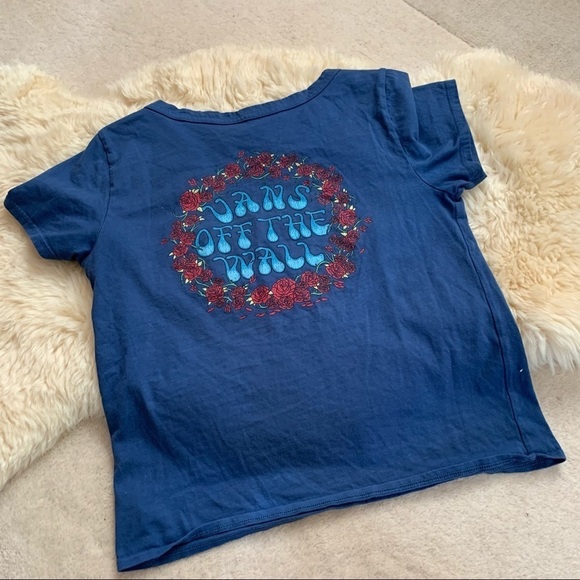 Vans Off the Walls Floral Printed Skate Skateboard Tee Large L - Picture 1 of 5